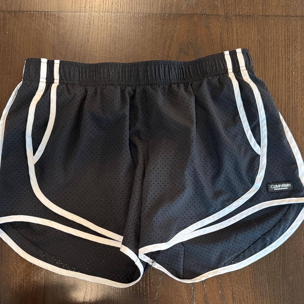 Calvin Klein Black and White Athletic Shorts